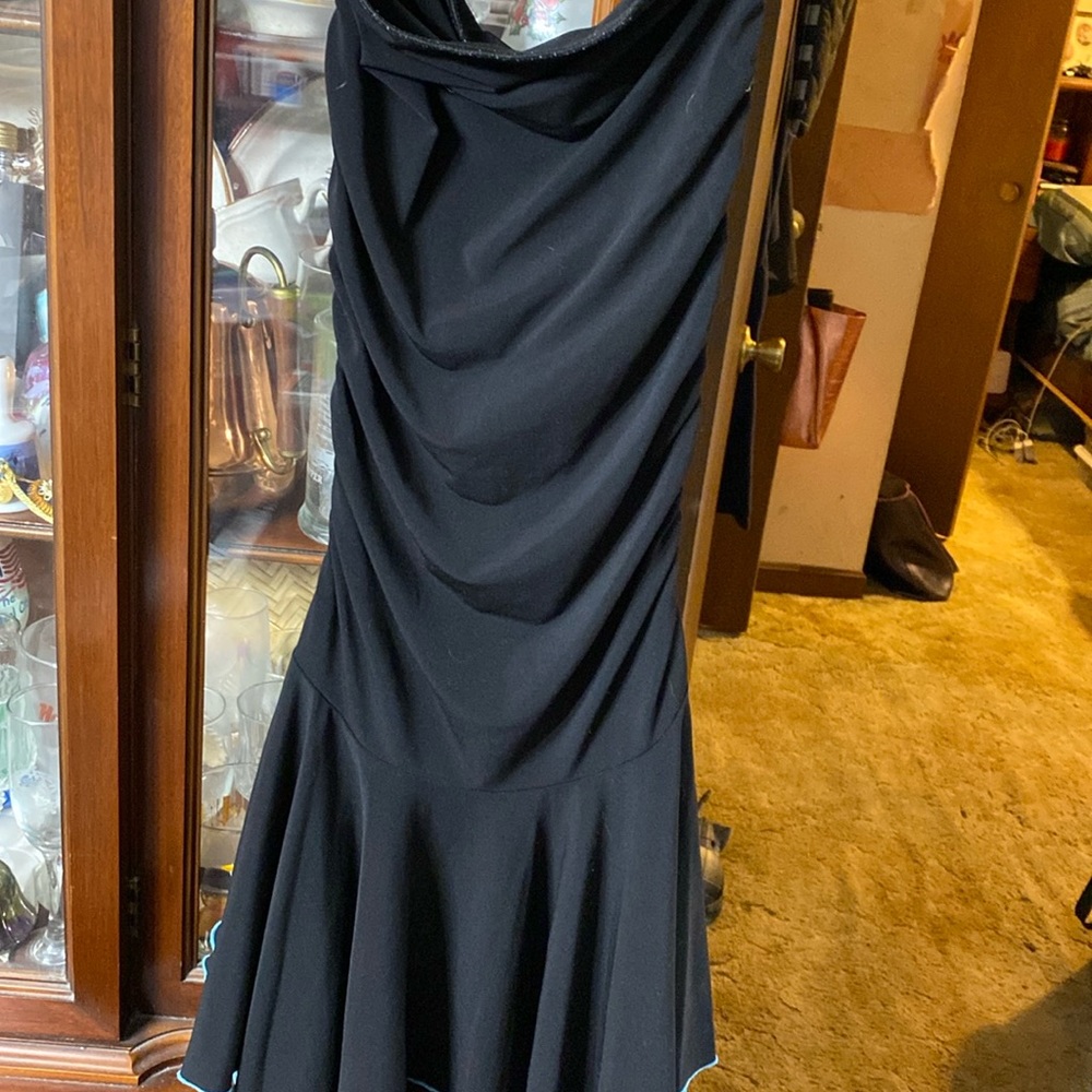 Strapless black dress